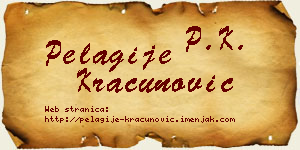 Pelagije Kračunović vizit kartica